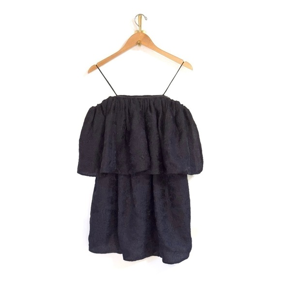 NWT Ulla Johnson Mini Silk-Blend Strapless Black Oui Dress - Picture 2 of 8